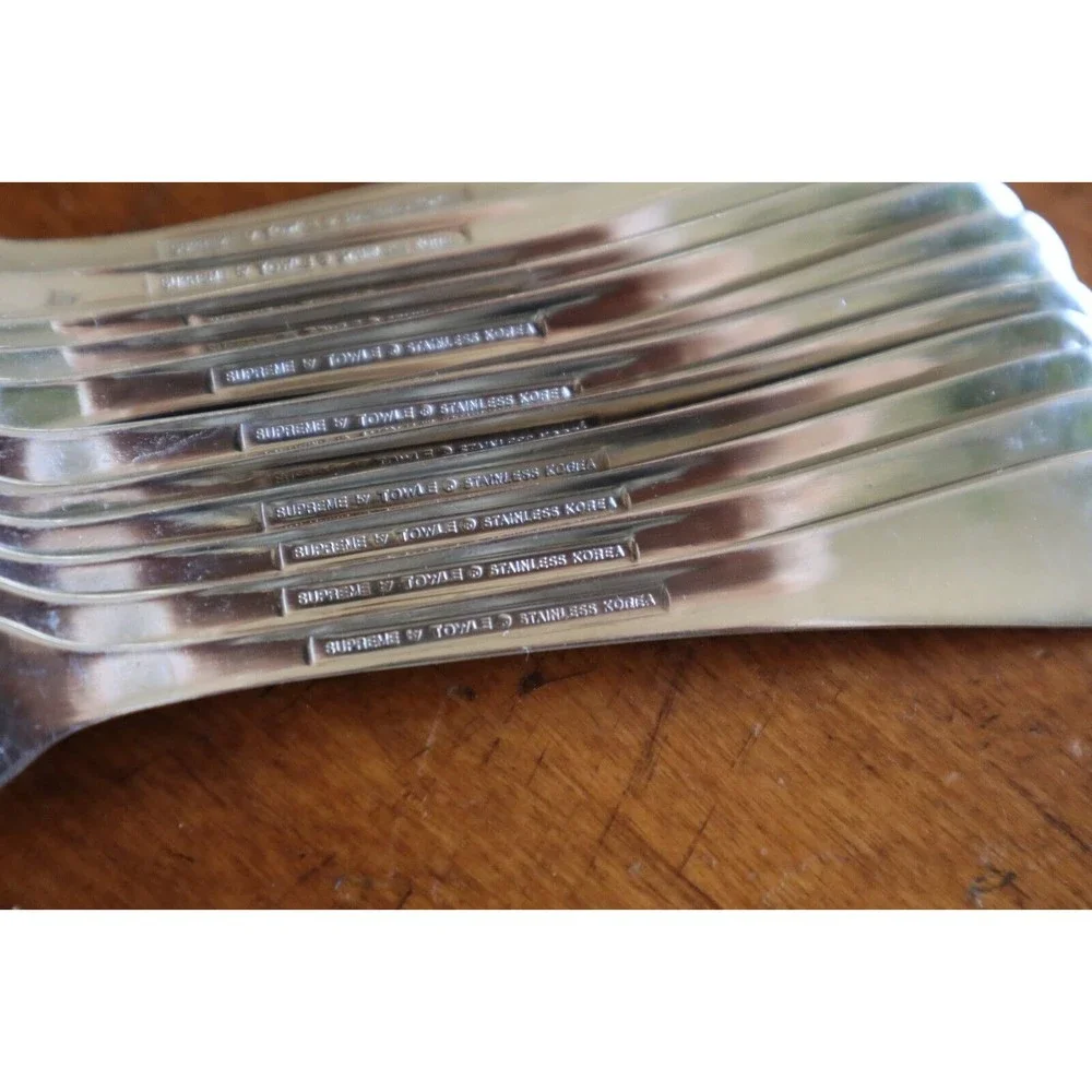 Lot of 12x Towle ASHLEY Stainless Supreme Korea Cocktail Seafood Fork Flatware